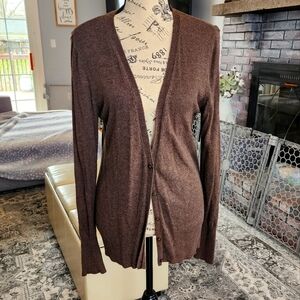 Mossimo Brown Cardigan Sweater (Size M)